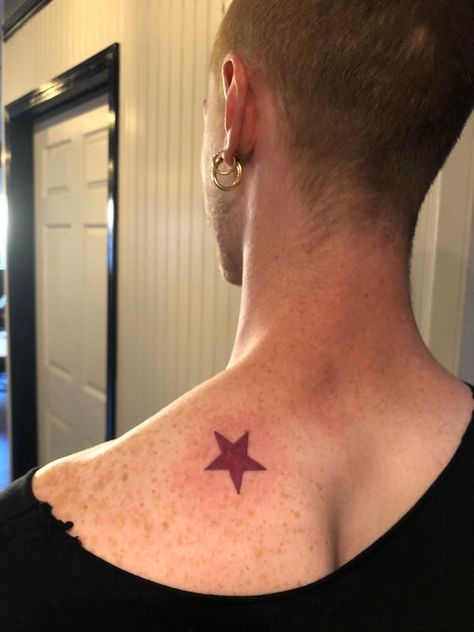 Jojo Bizarre Tattoo, Jojo Bizarre Adventure Star Tattoo, Jojos Bizzare Adventure Star Tattoo, Jojo Tattoos Ideas, Joestar Tattoo Star, Jjba Star Tattoo, Joe Star Birthmark Tattoo, Jojo Bizarre Adventure Tattoo Ideas, Jostar Jojo Tattoo