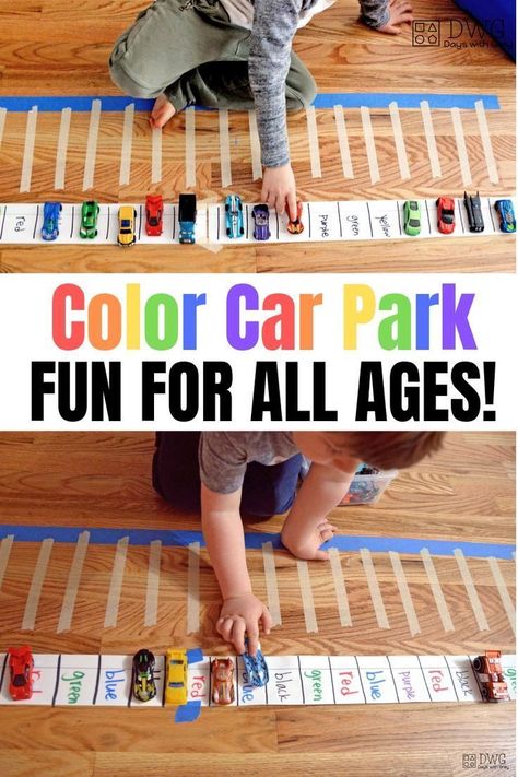 Roman Activities, Color Preschool, Home Games For Kids, Preschoolers Activities, Activity Journal, Preschool Color Activities, Car Activities, Color Words, Preschool Colors