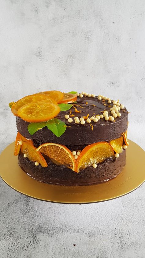 Cakes Design, Orange Chocolate Cake, Orange Design, Gluten Free Cakes, Butter Cake, Chocolate Orange, Puddings, Chocolate Ganache, Diwali