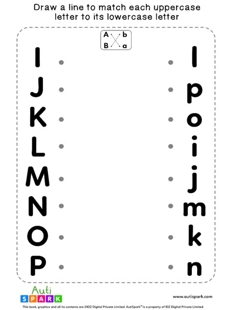 Match Uppercase To Lowercase Letters #09 – Free Matching Worksheet Match Capital To Small Letters, Upper And Lower Case Letter Matching, Teach Letter Recognition, Letter T Activities, Letter Matching Worksheet, Capital And Small Letters, Alphabet Flash Cards Printable, Alphabet Line, Letter Worksheets For Preschool