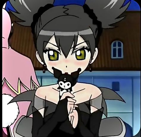 Kuromi human form anime onegai my melody edit Matching Melody And Kuromi Pfps, Kuromi Human Pfp, Kuromi Art Human, My Melody Pfp Human, Kuromi Girl Pfp, My Melody And Kuromi Human, Sanrio As Humans, Human Sanrio, Kuromi Human Version