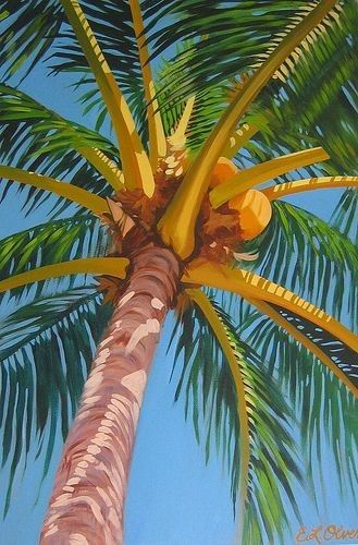 Pintura A Guache, Tropical Painting, Palm Trees Painting, Canvas For Beginners, Caribbean Art, Posca Art, Gouache Art, Animal Bones, Antique Hardware