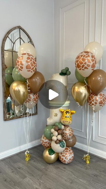 LONDON BALLOONS - ВОЗДУШНЫЕ ШАРЫ ЛОНДОН on Instagram: "🎈✨ Created this delightful set of balloons for Brandon’s first birthday! 🎉🦒 @riskyroadz @kezza_brandon   Nothing but joy and smiles as we celebrate this special milestone. Custom balloon arrangements for any occasion - bringing your visions to life! 🎂 #FirstBirthday #BirthdayBalloons #CustomBalloons #Celebration #BrandonTurnsOne #BalloonArt #PartyDecor #EventDecor #LondonEvents  Feel free to reach out for personalized balloon setups for your events! 🌟🎈" First Birthday Balloons, Balloon Arrangements, Custom Balloons, Jungle Theme, Balloon Art, Birthday Balloons, Milestones, First Birthday, Event Decor