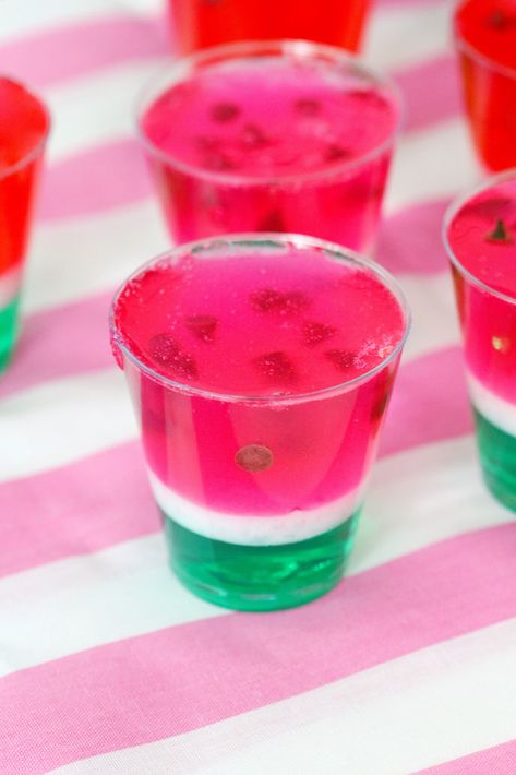 Jolly Rancher Jello, Watermelon Jello Shots, Drunken Desserts, Watermelon Jello, Jello Cups, Sweet Station, Jello Shot Recipes, Shots Ideas, Shot Recipes