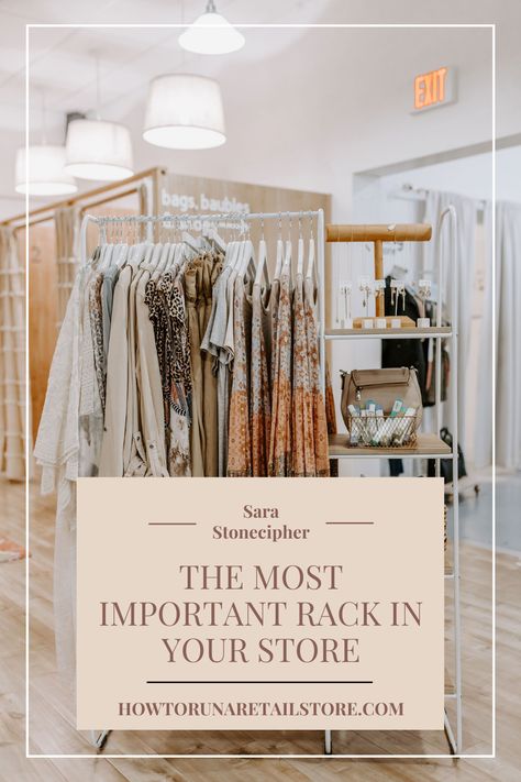 The Most Important Rack in Your Retail Store | Sara Stonecipher | Do you have items in your store that need to go? Make sure to create a rack in your store that not only allows stoppers to get a discount but also gets rids of that last minute inventory. Always make sure your making room for new clothing and product to really keep your brick and mortar space looking fresh. Let me show you what I do in my boutique that has proven to be effective and worth it! Store Front Ideas Retail Entrance, How To Set Up A Boutique Store, Opening A Boutique Store, Opening A Retail Store, Store Opening Ideas, Retail Boutique Decor, Clothing Boutique Decor Small Spaces Display Ideas, Boutique Shop Design, Clothing Racks For Boutique