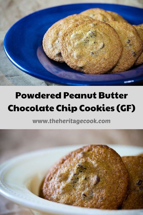 Powdered Peanut Butter Chocolate Chip Cookies are a true delight. If you love peanut butter, give PB2 powdered peanut butter a try. It is perfect when you want all the flavor with none of the fat of regular peanut butter. I'm glad the recipe didn't make more because I would have eaten the entire batch!! #ChocolateMonday #baking #desserts #cookies #glutenfree Powder Cookies, Powdered Peanut Butter, Desserts Cookies, Peanut Butter Chocolate Chip Cookies, Baking Desserts, Choc Chip Cookies, Peanut Butter Powder, Food Allergens, Gluten Free Treats