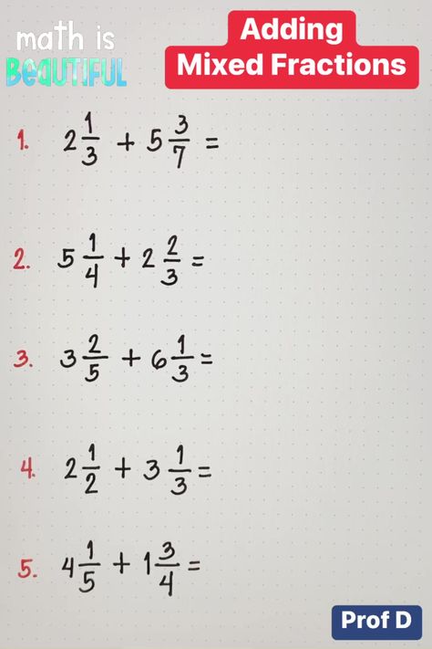 How To Add Mixed Fractions, Addition Of Mixed Fractions, Solving Fractions, Adding Mixed Fractions, How To Add Fractions, Fractions Decimals And Percentages, Add Fractions, Addition Of Fractions, Proper Fractions