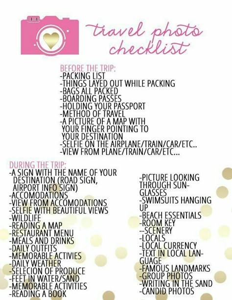 Photo Checklist, Travel Journaling, Photo Challenges, Packing Checklist, Travel Journal Ideas, Foto Tips, Travel Journals, Travel Images, Travel Photo