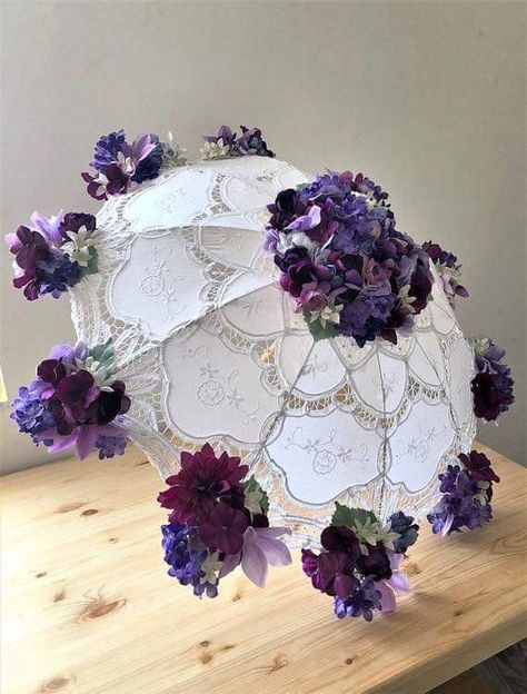 Umbrella Wedding Photos, Boho Bride Accessories, Bling Candle Holders, Bling Candles, Bridal Umbrella, Floral Umbrellas, Nature Inspired Accessories, Parasol Wedding, Umbrella Decorations