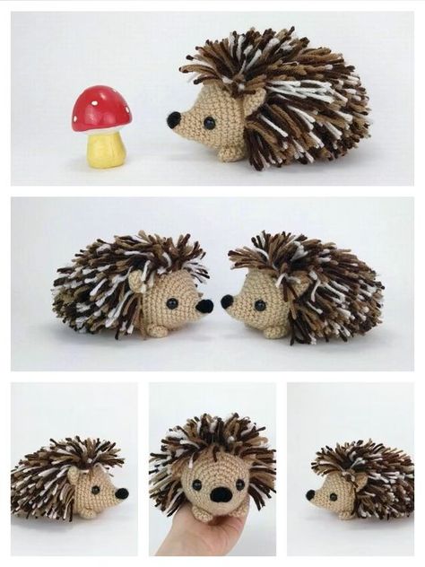 Hedgehog Free Crochet Pattern, Hedgehog Crochet Pattern Free, Crochet Hedgehog Free Pattern, Hedgehog Ideas, Panda Bookmark, Bookmark Crochet Tutorial, Amigurumi Hedgehog, Hedge Hogs, Bookmark Easy