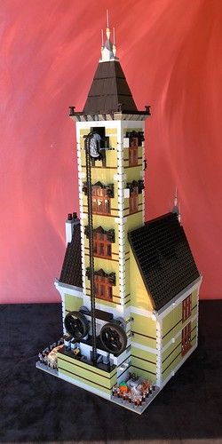 haunted house back b | The new Haunted House 10273, is an gr… | Flickr Guardians Of The Galaxy Ride, Mystic Manor, Lego Haunted House, Disney Hong Kong, Fireplace Feature, Lego Houses, Tower Of Terror, Lego House, Lounge Area