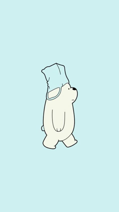 Icebear We Bare Bears Aesthetic, Ice Bear Wallpaper, Hd Cute Wallpapers, Ice Bear We Bare Bears, We Bare Bear, Doodle Wall, We Bare Bears Wallpapers, Wallpaper Illustration, Cute Bear Drawings