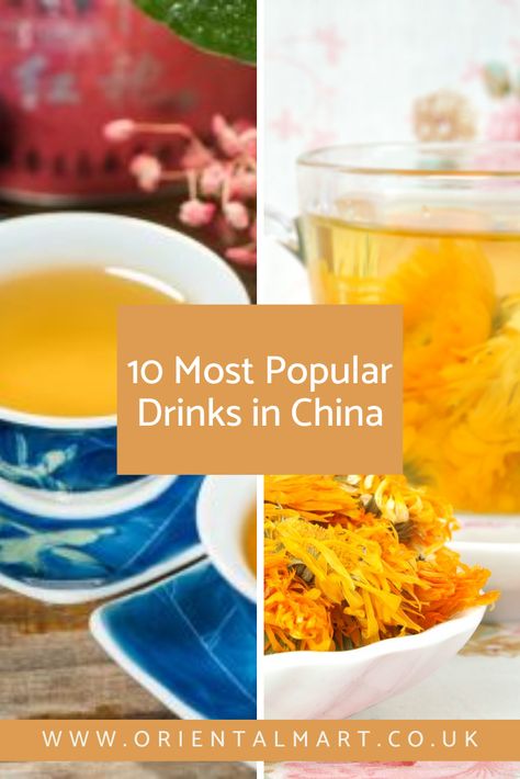 From relaxing teas to alcoholic beverages, here are some popular drinks you'll find in China! #populardrinks #China #alcoholicbeverage #tea #drinks Chinese Alcoholic Drinks, Asian Drinks Non Alcoholic, Chinese Drinks Non Alcoholic, Chinese Drinks, Relaxing Herbal Tea, Chinese Drink, China Cafe, Chinese Herbal Tea, Asian Tea