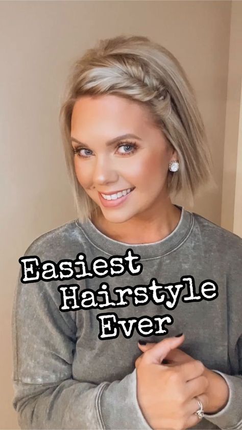 Two Elastics and One bobby-pin! | Cute hairstyles for short hair, Hairdos for short hair, Short hair styles easy Hairstyles Athletic, Hair Sports, Easy Hair Updos, Hairstyles Volleyball, Hairdos For Short Hair, Hair Pulling, Mom Hairstyles, Sports Hairstyles, Peinados Fáciles Para Cabello Corto