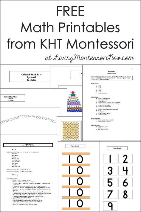 Free Montessori Math Resources & Printables - Homeschool Giveaways Montessori Lesson Plans Template, Montessori Centers, Montessori Printables Free, Montessori Lesson Plans, Classroom Montessori, Math Montessori, Math Sites, Montessori Math Activities, Free Math Printables