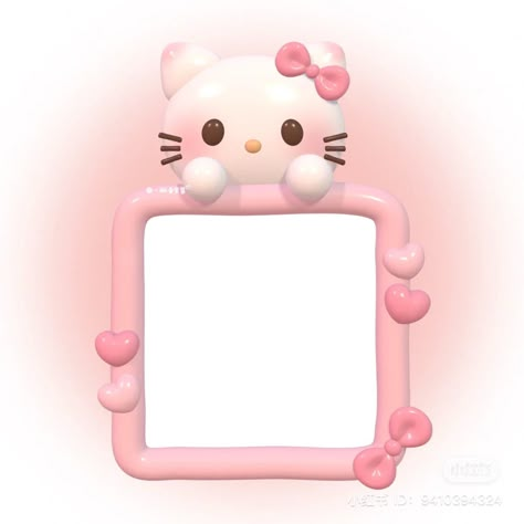 Logo Online Shop, Ideas De Collage, Hello Kitty Photos, Bullet Journal Cover Ideas, Custom Ipad, Editing Resources, Cute Frames, Pink Hello Kitty, Instagram Ideas Post