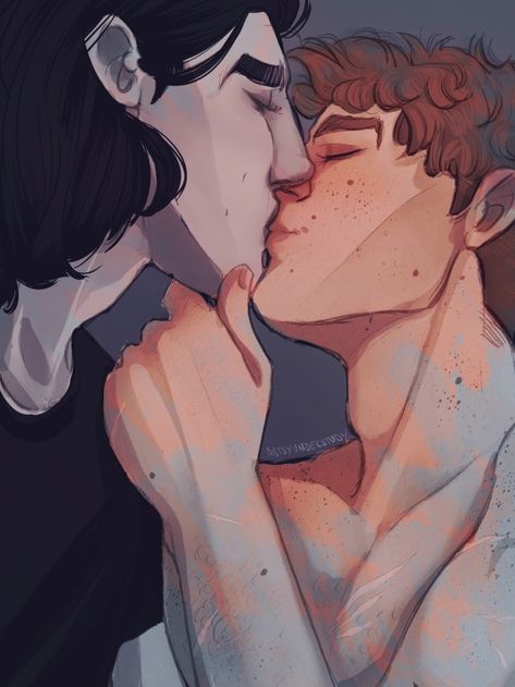 Simon X Baz Fanart, Snowbaz Wallpaper, Carry On Fanart Snowbaz, Carry On Rainbow Rowell Fan Art, Simon And Baz Fanart, Simon Snow Fanart, Carry On Wallpaper, Carry On Book Fanart, Snowbaz Fan Art