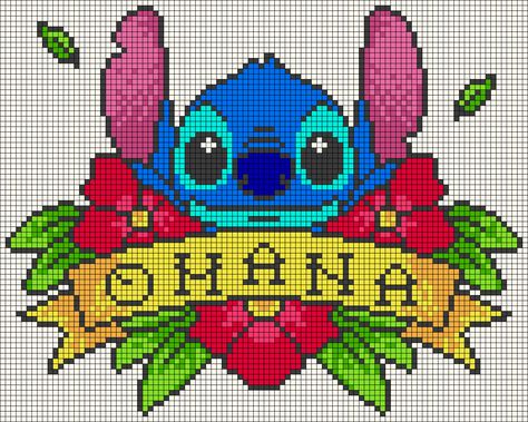 Alpha pattern #115047 | BraceletBook Stitch Cross Stitch Pattern Disney, Disney Stitch Cross Stitch Pattern, Bead Tapestry Patterns, Lilo And Stitch Alpha Pattern, Lilo And Stitch Pixel Art, Lilo And Stitch Crochet Pattern Free, Plastic Canvas Stitches Patterns, Modele Pixel Art Disney, Perler Beads Stitch