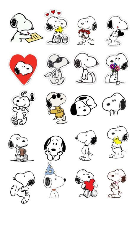 Diy Snoopy Birthday Decorations, Snoopy Door Decs, Snoopy Stickers Printable, Snoopy Emotions, Snoopy Template, Snoopy Printable, Snoopy Doodle, Snoopy Clip Art, Woodstock And Snoopy