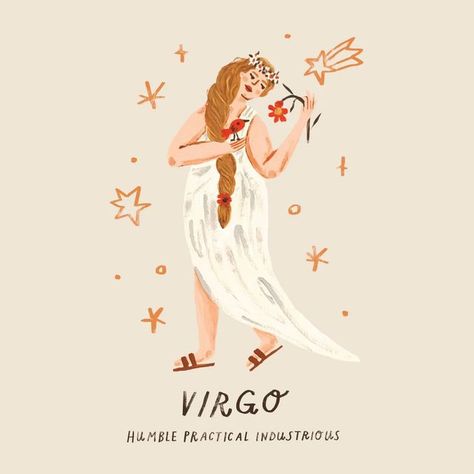 Virgo Art Illustration, Queen Persephone, Justice Goddess, Virgo Jewelry, Light Bearer, Magic Goddess, Harvest Goddess, Virgo Art, Eternal Light