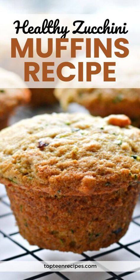 Healthy Zucchini Muffins Recipe - Top Recipes Easy Zucchini Muffins, Healthy Zucchini Muffins, Large Muffins, Zucchini Bread Muffins, Zucchini Muffin, Zucchini Breakfast, Zucchini Muffins Healthy, Zucchini Recipes Dessert, Easy Zucchini Bread