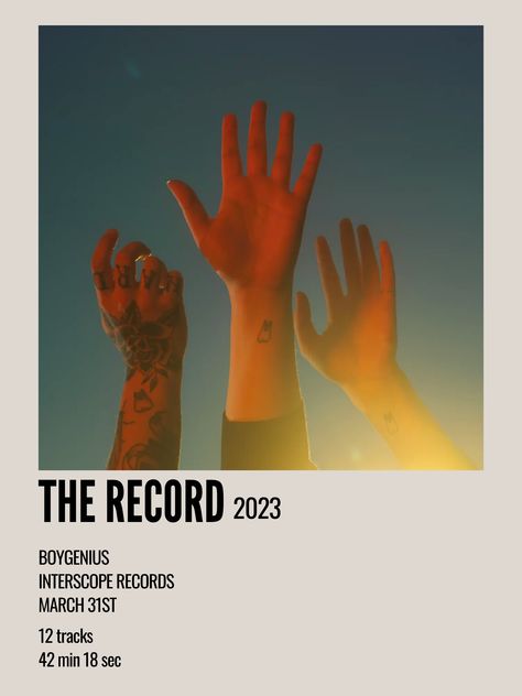 The Record Boygenius, Polaroid Album, Lucy Dacus, Minimalist Music, Julien Baker, Polaroid Posters, Music Collage, Polaroid Poster, Poster Boys