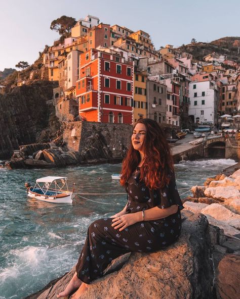 RIOMAGGIORE, ITALY  *This week we had a flashback to the best roadtrip we ever had. Our trip from Milan to Florence, all the way through Cinque terre and… Annie Tarasova, Cinque Terre Itinerary, Riomaggiore Italy, Italy Trip Planning, Italy Vibes, Greece Photography, Italy Honeymoon, Sunrise And Sunset, Sweet Watermelon