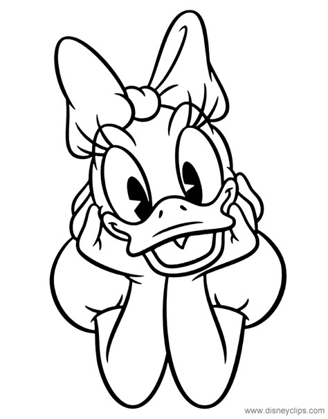 Cute Cartoon Disney Characters, Daisy Duck Coloring Pages, Pata Daisy, Minnie Y Daisy, Diy Coloring Books, Creative Logo Design Art, Geometric Coloring Pages, Butterfly Art Drawing, Easy Disney Drawings