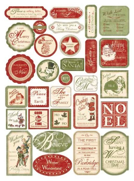 Christmas Printable Labels, Xmas Pictures, Etiquette Vintage, Christmas Ephemera, Creative Scrapbook, Christmas Journal, Christmas Labels, Christmas Graphics, Christmas Words