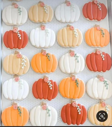 Decorating Pumpkin Cookies Royal Icing, September Cookie Ideas, Cute Fall Cookies Decorated, Cookie Decorating Thanksgiving, Pumpkin Sugar Cookies Royal Icing, Fall Theme Cookies Decorated, September Cookies Decorated, Fall Decorative Cookies, Thanksgiving Cookie Designs