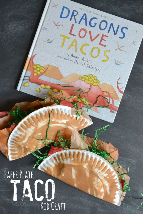 Paper Plate Taco - Kid Craft Taco Crafts, Dragons Love Tacos, Storytime Crafts, Taco Bar, 5 De Mayo, Kid Craft, Paper Plate Crafts, Plate Crafts, E Mc2