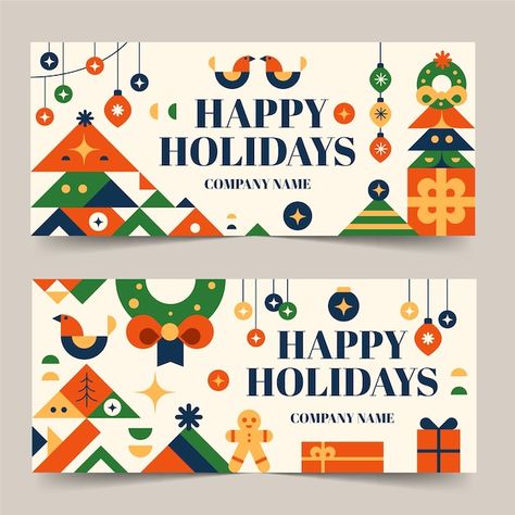 Christmas Party Graphic Design, Christmas Party Design, Christmas Poster Design, New Year Postcard, Christmas Vector, Christmas Banner, Vector Christmas, Christmas Invitations, Christmas Banners