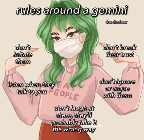 Wrong about the laughing part Gemini don't take anything the wrong way Gemini Girlfriend, Gemini Vibes, Gemini Things, Gemini Stuff, Zodiak Gemini, Gemini Zodiac Quotes, Zodiac Signs Pictures, Gemini And Scorpio, Gemini Traits