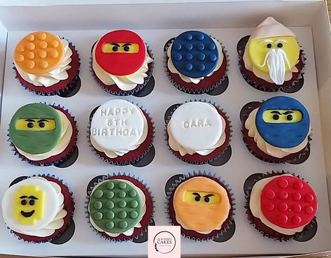 Ninjago Cupcakes, Lego Roblox, Lego Cupcakes, Baby Birthday Cakes, Bday Cake, Lego Ninjago, Homemade Cakes, Baby Birthday, Sugar Cookie