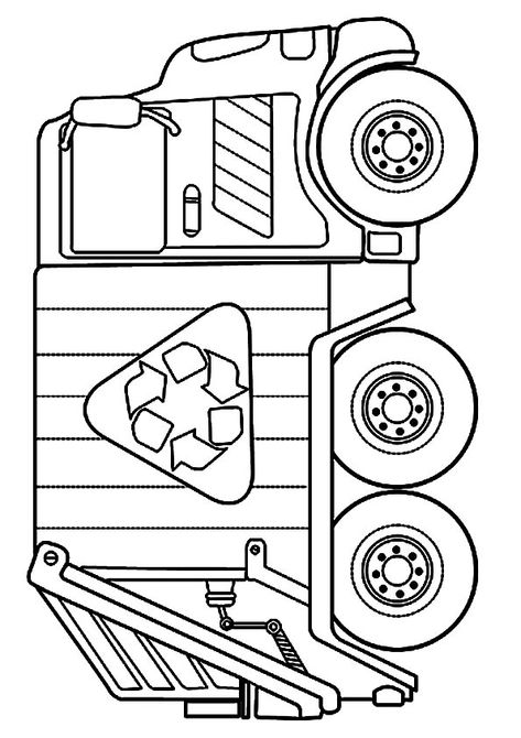 Coloring Page Community Helpers For Toddlers, Community Helpers Preschool Activities, Truck Crafts, Recycling For Kids, Recycling Activities, Community Helpers Preschool, Transportation Preschool, Earth Day Crafts, Truck Coloring Pages