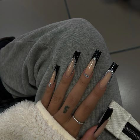 Black Acyrilics Nails, Long Acrylic Nails Black, Cheetah Acrylic Nails, Grey Acrylic Nails, Girly Acrylic, Mens Nails, Gel Toe Nails, Acrylic Toes, Long Acrylic Nail Designs