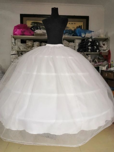 New Hot Sell 3 Hoops Big White Petticoat Super Fluffy Crinoline Slip Underskirt For Wedding Dress Bridal Gown In Stock - Petticoats - AliExpress White Petticoat, Bling Wedding Dress, Civil Wedding Dresses, Dress Suits For Men, For Wedding Dress, Black Prom Dress, Bride Gowns, Yes To The Dress, Long Wedding Dresses