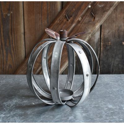 Welded Gifts, Yard Art Wood, Barrel Furniture Ideas, Galvanized Pumpkin, Wine Barrel Diy, Steel Artwork, Boho Projects, Pumpkin Sculpture, Wine Barrel Ring