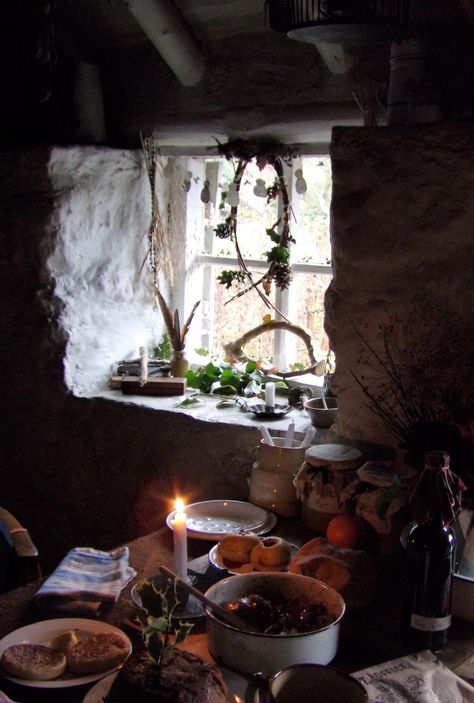 Medieval Cottage Interior, Medieval Cottage, Victorian Town, Witch Cottage, Cottage Aesthetic, Cottage Interior, Cottage Christmas, Cottage In The Woods, Old Cottage