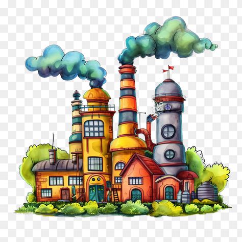 Cartoon Factory Buildings Clipart Cartoon Factory, Building Clipart, Firefighter Appreciation Gifts, Fire Safety Poster, Haunted House Clipart, Cartoon Pic, Spinning Globe, Monster Clipart, Cow Clipart