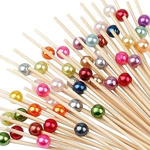 Cocktail Picks - 100 Counts Fancy Toothpicks for Appetizers, Long Decorative Bamboo Skewers for Food Drinks, Holiday Wooden Sticks for Party Toothpick Appetizers, Skewer Appetizers, Appetizer Picks, Skewer Recipes, Finger Sandwiches, Valentines Day Food, Cocktail Sticks, Cocktail Picks, Bamboo Skewers