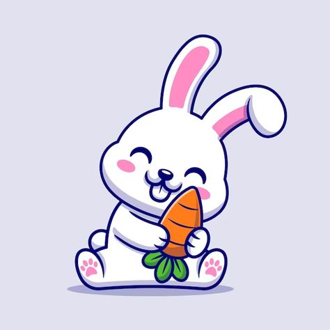 Catalyststuff | Freepik Carrot Cartoon, Rabbit Running, Rabbit With Carrot, Running Cartoon, Nature Icon, Vector Icons Illustration, Animal Nature, Cute Rabbit, Mulan