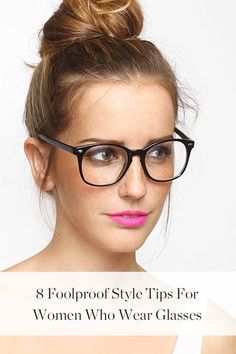 How To Wear Makeup, Glasses Makeup, Stylish Eyeglasses, Women Glasses, Cute Glasses, Tips For Women, Wearing Glasses, Makeup Forever, Makeup Geek