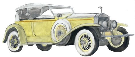 The Great Gatsby Drawing, Great Gatsby Drawing, Gatsby Drawing, Gatsby Car, 1920s Car, Great Gatsby Art, English Magazine, Gatsby Art, English Projects