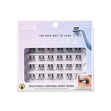 KISS Falscara DIY Eyelash Extension Wispy Wisps - Featherlight Synthetic Reusable Artificial Eyelashes Multipack of 24 Mini Lash Clusters for that Authentic Eyelash Extension Look Single Lash Extensions, Falsies Eyelashes, Kiss Eyelashes, Eyelash Clusters, Best False Eyelashes, Artificial Eyelashes, Kiss Products, Kiss Lashes, Lash Extension Kit