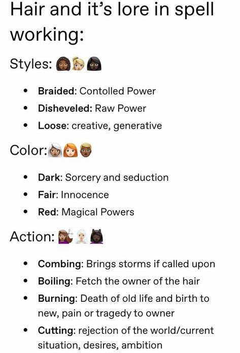 Hair Magick Witchcraft, Hair Witchcraft, Fae Magick, Glamour Magick, Witchy Hair, Witch Things, Hair Magic, Witch Spirituality, Witch Stuff