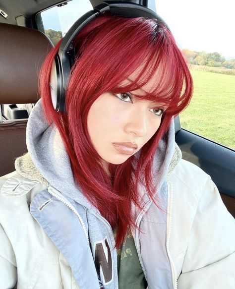 Red Red Hair, Rainbow Group, Bella Hadid News, Neon Green Hair, Lost In Music, Red Hair Looks, Smooth Shiny Hair, Classy Baddie, Temporary Hair Dye