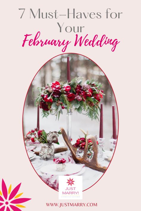 February wedding planning ideas Weddings In February Ideas, Backyard Winter Wedding Ideas, February Outdoor Wedding, February Wedding Ideas Decoration, February Wedding Decorations, Valentines Wedding Ideas, Shopping Orlando, January Wedding Ideas, February Wedding Ideas