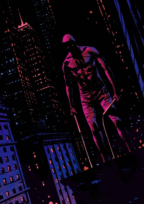 Daredevil Art, No Fear, Walking, Marvel, Neon, Comics, On Twitter, Twitter, Instagram