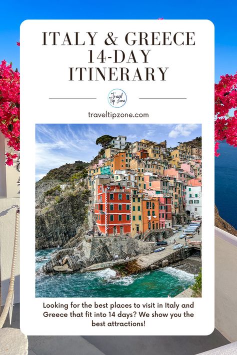 How to explore the highlights of Italy and Greece in 2 weeks? We’ve created the perfect 14-day itinerary! In our guide, you'll find: How to spend 14 days in Italy and Greece · Best things to do in both countries · Top attractions to visit in Italy and Greece · Where to stay in places like Rome, Athens, Santorini, and the Amalfi Coast · Travel tips for a seamless Italy and Greece trip #ItalyGreeceItinerary #2WeeksInItalyAndGreece #ItalyandGreece Greece And Italy, 2 Weeks In Italy, Amalfi Coast Travel, Greece Itinerary, Greece Trip, Italy Itinerary, The Amalfi Coast, Greece Travel, Amalfi Coast